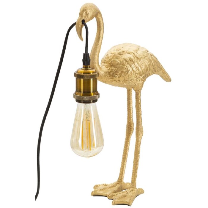 Mauro Ferretti lampada da tavolo Flamingo E27 13x11,5x39,5 cm oro