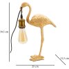 Mauro Ferretti lampada da tavolo Flamingo E27 13x11,5x39,5 cm oro