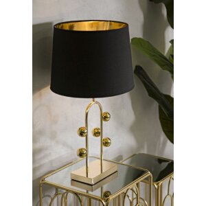 Mauro Ferretti lampada da tavolo bolla E27 Ø 32,5x61 cm nero oro