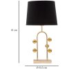 Mauro Ferretti lampada da tavolo bolla E27 Ø 32,5x61 cm nero oro
