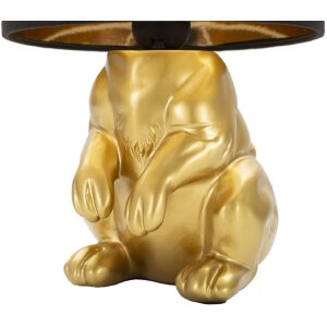 Mauro Ferretti lampada da tavolo rabbit E27 Ø 20x43 cm oro nero