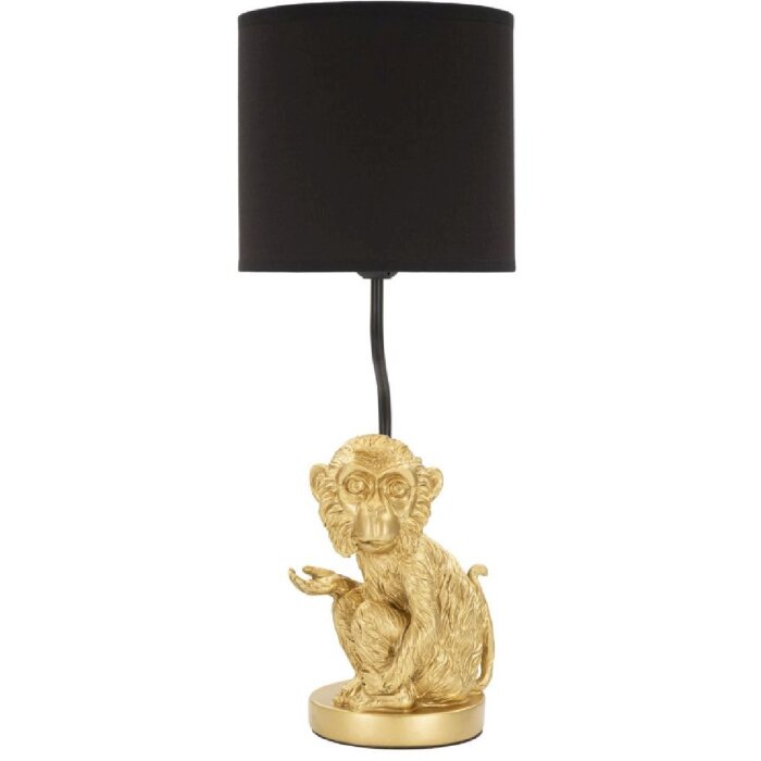 Mauro Ferretti lampada da tavolo Scimmia seduta E27 Ø 20x51,5 cm oro nero