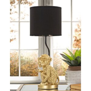 Mauro Ferretti lampada da tavolo Scimmia seduta E27 Ø 20x51,5 cm oro nero