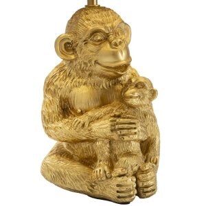 Mauro Ferretti lampada da tavolo scimmia mamma E27 Ø 30x49 cm oro nero