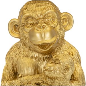 Mauro Ferretti lampada da tavolo scimmia mamma E27 Ø 30x49 cm oro nero
