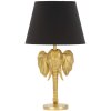 Mauro Ferretti lampada da tavolo elefante E27 Ø 32x59 cm oro nero
