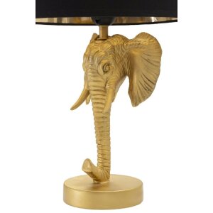 Mauro Ferretti lampada da tavolo elefante E27 Ø 25x43 cm oro nero