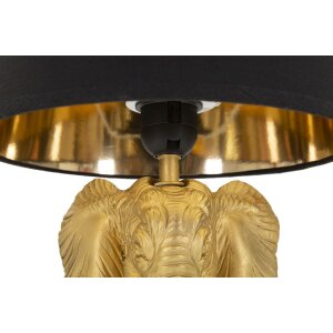 Mauro Ferretti lampada da tavolo elefante E27 Ø 25x43 cm oro nero