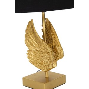 Mauro Ferretti lampada da tavolo ala E27 Ø 25x45 cm oro nero