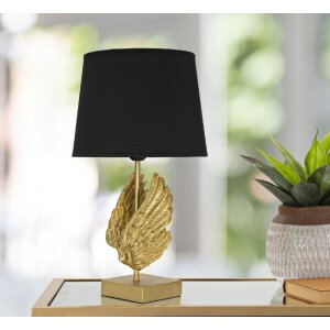 Mauro Ferretti lampada da tavolo ala E27 Ø 25x45 cm oro nero
