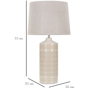 Mauro Ferretti lampada da tavolo Schaubilder E27 Ø 30x55 cm crema