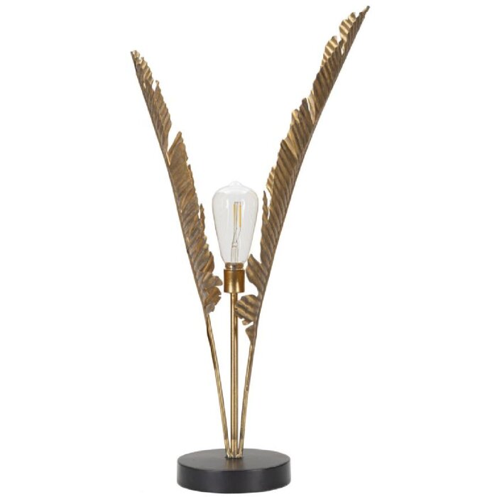 Mauro Ferretti lampada da tavolo palma E27 Ø 26x65 cm oro