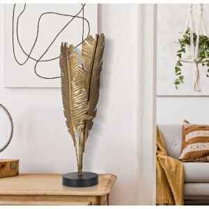 Mauro Ferretti lampada da tavolo palma E27 Ø 26x65 cm oro