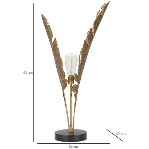Mauro Ferretti lampada da tavolo palma E27 Ø 26x65 cm oro