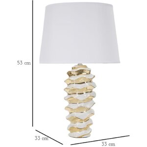 Mauro Ferretti lampada da tavolo Glam-Weltraum E27 Ø 33x53 cm oro bianco