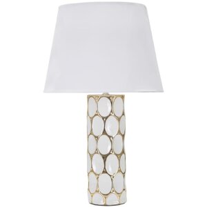 Mauro Ferretti lampada da tavolo Glam Carv E27 Ø 34,5x56 cm oro bianco