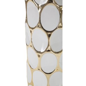 Mauro Ferretti lampada da tavolo Glam Carv E27 Ø 34,5x56 cm oro bianco