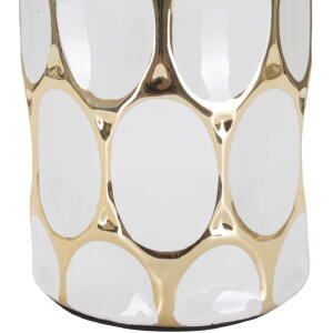 Mauro Ferretti lampada da tavolo Glam Carv E27 Ø 34,5x56 cm oro bianco