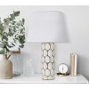 Mauro Ferretti lampada da tavolo Glam Carv E27 Ø 34,5x56 cm oro bianco