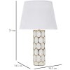 Mauro Ferretti lampada da tavolo Glam Carv E27 Ø 34,5x56 cm oro bianco