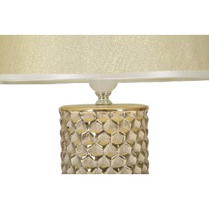 Mauro Ferretti lampada da tavolo Glam Gold E27 Ø 30x47,5 cm bianco oro