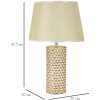 Mauro Ferretti lampada da tavolo Glam Gold E27 Ø 30x47,5 cm bianco oro
