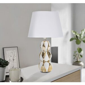 Mauro Ferretti lampada da tavolo Glam Balls E27 Ø 28x46 cm oro bianco