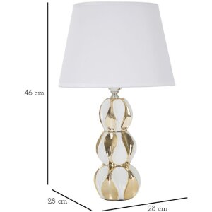 Mauro Ferretti lampada da tavolo Glam Balls E27 Ø 28x46 cm oro bianco
