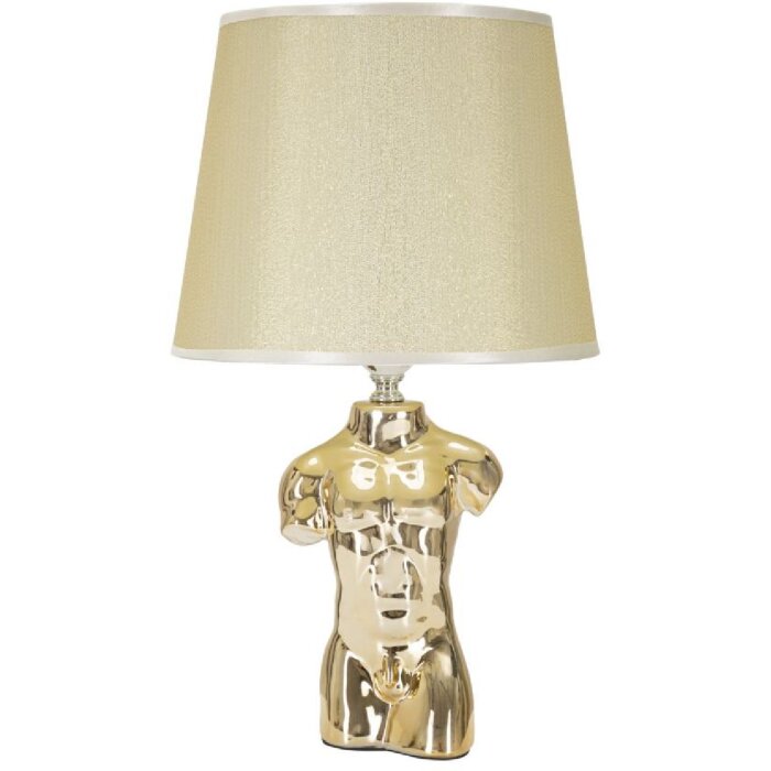 Mauro Ferretti lampada da tavolo Glam man E27 25x42,5 cm oro