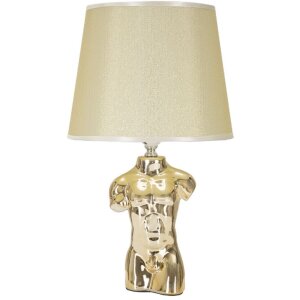 Mauro Ferretti lampada da tavolo Glam man E27 25x42,5 cm oro