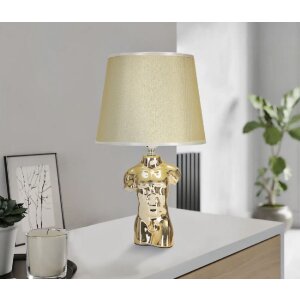 Mauro Ferretti lampada da tavolo Glam man E27 25x42,5 cm oro