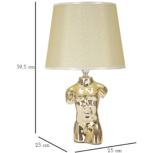 Mauro Ferretti lampada da tavolo Glam man E27 25x42,5 cm oro