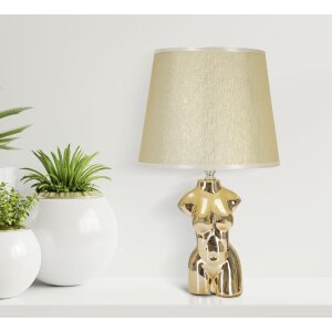 Mauro Ferretti lampada da tavolo Glam Frau E27 Ø 25x39,5 cm oro