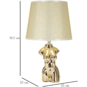 Mauro Ferretti lampada da tavolo Glam Frau E27 Ø 25x39,5 cm oro