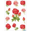 Etichette decorative decorazioni rose 3 fogli