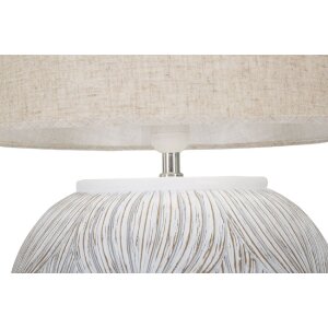Mauro Ferretti lampada da tavolo Atene E27 Ø 38x59 cm bianco lavato marrone