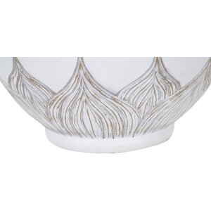 Mauro Ferretti lampada da tavolo Atene E27 Ø 38x59 cm bianco lavato marrone