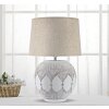Mauro Ferretti lampada da tavolo Atene E27 Ø 38x59 cm bianco lavato marrone