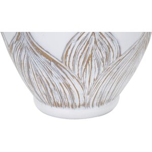 Mauro Ferretti lampada da tavolo Atene ovale E27 Ø 38x67 cm bianco lavato marrone
