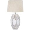 Mauro Ferretti lampada da tavolo Atene ovale E27 Ø 38x67 cm bianco lavato marrone