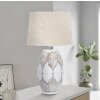 Mauro Ferretti lampada da tavolo Atene ovale E27 Ø 38x67 cm bianco lavato marrone