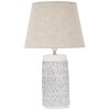 Mauro Ferretti lampada da tavolo Nairobi E27 Ø 35x60,5 cm bianco lavato marrone