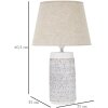 Mauro Ferretti lampada da tavolo Nairobi E27 Ø 35x60,5 cm bianco lavato marrone