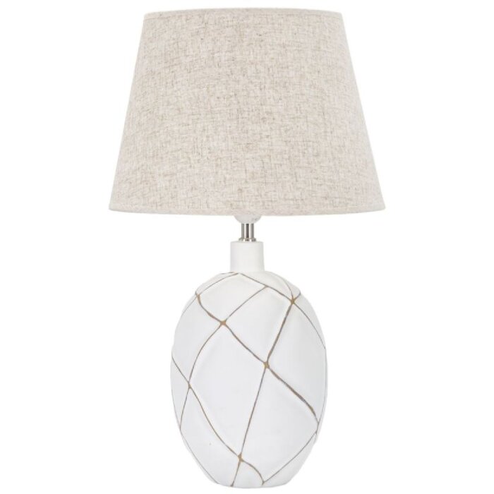 Mauro Ferretti lampada da tavolo linee E27 Ø 35x60 cm bianco lavato