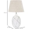 Mauro Ferretti lampada da tavolo linee E27 Ø 35x60 cm bianco lavato