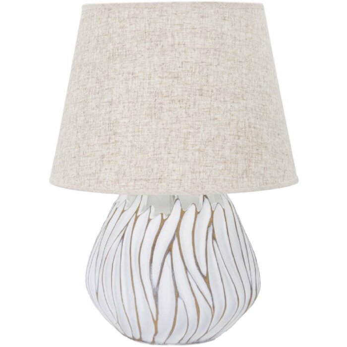Mauro Ferretti lampada da tavolo Honduras E27 Ø 35x48 cm bianco lavato