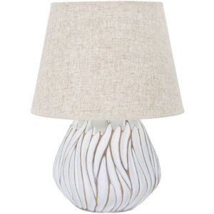 Mauro Ferretti lampada da tavolo Honduras E27 Ø 35x48 cm bianco lavato