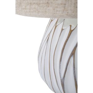 Mauro Ferretti lampada da tavolo Honduras E27 Ø 35x48 cm bianco lavato