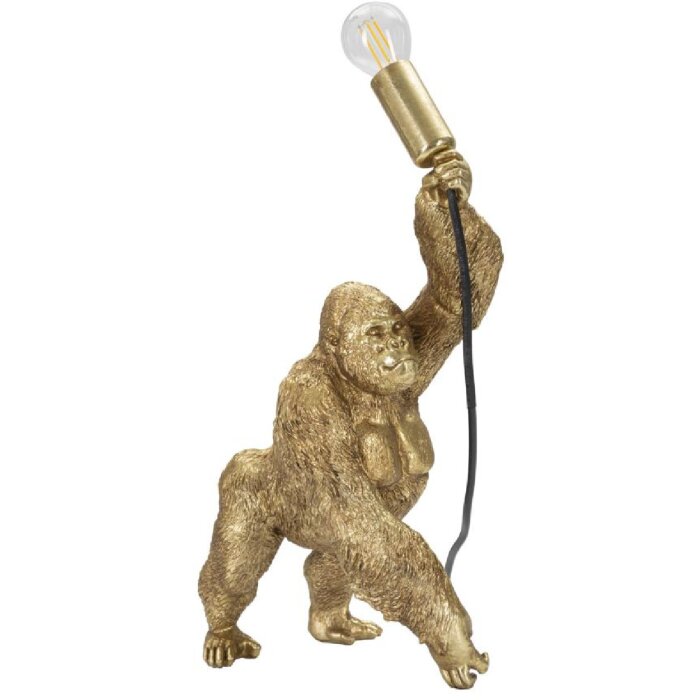 Mauro Ferretti Gorilla lampada da tavolo E14 22,5x16x40 cm oro