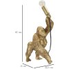 Mauro Ferretti Gorilla lampada da tavolo E14 22,5x16x40 cm oro